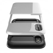 Verus Damda Glide Case - висок клас хибриден удароустойчив кейс с място за кр. карти за iPhone XS, iPhone X (сребрист) 3