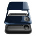 Verus Damda Glide Case - висок клас хибриден удароустойчив кейс с място за кр. карти за iPhone XS, iPhone X (тъмносин) 4