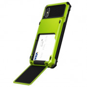 Verus Damda Folder Case - висок клас хибриден удароустойчив кейс с място за кр. карти за iPhone XS, iPhone X (зелен) 3