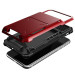Verus Damda Folder Case - висок клас хибриден удароустойчив кейс с място за кр. карти за iPhone XS, iPhone X (червен) 3