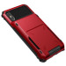 Verus Damda Folder Case - висок клас хибриден удароустойчив кейс с място за кр. карти за iPhone XS, iPhone X (червен) 5