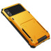 Verus Damda Folder Case - висок клас хибриден удароустойчив кейс с място за кр. карти за iPhone XS, iPhone X (жълт) 5