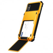 Verus Damda Folder Case - висок клас хибриден удароустойчив кейс с място за кр. карти за iPhone XS, iPhone X (жълт) 1