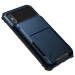 Verus Damda Folder Case - висок клас хибриден удароустойчив кейс с място за кр. карти за iPhone XS, iPhone X (тъмносин) 5