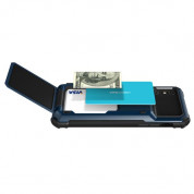 Verus Damda Folder Case - висок клас хибриден удароустойчив кейс с място за кр. карти за iPhone XS, iPhone X (тъмносин) 1