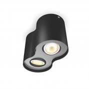 Philips Pillar Hue Double Spotlight And Dimmer Switch - комплект двойна таванна лампа с бяла светлина и ключ за димиране за безжично управляемо осветление за iOS и Android устройства (черен) 1