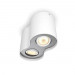 Philips Pillar Hue Double Spotlight And Dimmer Switch - комплект двойна таванна лампа с бяла светлина и ключ за димиране за безжично управляемо осветление за iOS и Android устройства (бял) 2