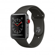 Apple Watch Series 3, 42mm Space Gray Aluminum Case with Gray Sport Band 1