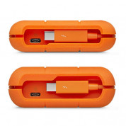 Lacie Rugged USB-C 5TB Thunderbolt USB-C & USB 3.1- удароустойчив външен хард диск с Thunderbolt USB-C (сребрист-оранжев) 1
