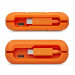 Lacie Rugged USB-C 5TB Thunderbolt USB-C & USB 3.1- удароустойчив външен хард диск с Thunderbolt USB-C (сребрист-оранжев) 2
