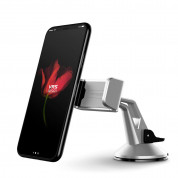 Verus Hybrid Grab Mini - поставка за стъкло и гладки повърхности за iPhone, Samsung и смартфони до 6.3 инча (сребрист) 1