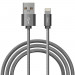 Verus Sync and Charge Lightning - плетен Lightning кабел за iPhone, iPad, iPod (тъмносив) 1