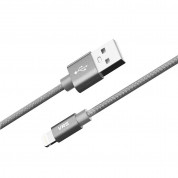 Verus Sync and Charge Lightning - плетен Lightning кабел за iPhone, iPad, iPod (тъмносив) 1