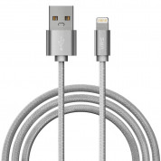 Verus Sync and Charge Lightning - плетен Lightning кабел за iPhone, iPad, iPod (сив)