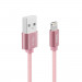 Verus Sync and Charge Lightning - плетен Lightning кабел за iPhone, iPad, iPod (розово злато) 2