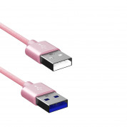 Verus Type-C Cable 3.0 - плетен USB-C кабел за мобилни устройства с USB-C стандарт (розово злато) 4