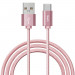 Verus Type-C Cable 3.0 - плетен USB-C кабел за мобилни устройства с USB-C стандарт (розово злато) 1