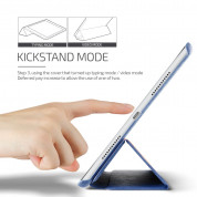 Verus Saffiano K1 - кожен калъф и поставка за iPad Air 3 (2019), iPad Pro 10.5 (тъмносин) 3