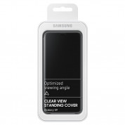 Samsung Clear View Stand Cover EF-ZG960CBEGWW - оригинален кейс с поставка, през който виждате информация от дисплея за Samsung Galaxy S9 (черен) 5