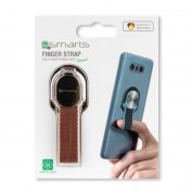 4smarts Loop-Guard Finger Strap - каишка за задържане за смартфони (кафяв-златист)  7