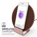 Verus Wireless Pad Halo - метална (с кожено покритие) поставка (пад) с Fast Charge за безжично захранване (розово злато)  2