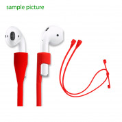 4smarts Necklace - регулируема силиконова каишка за врата за безжични слушалки Apple AirPods (черен) 3