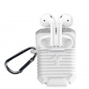 4smarts Silicone Case with Carabiner for Apple AirPods white