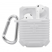 4smarts Silicone Case with Carabiner for Apple AirPods white 1