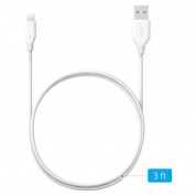 Anker Powerline Lightning cable - сертифициран Lightning кабел за iPhone, iPad и iPod с Lightning (0,9 м) (бял) 5