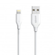 Anker Powerline Lightning cable - сертифициран Lightning кабел за iPhone, iPad и iPod с Lightning (0,9 м) (бял)