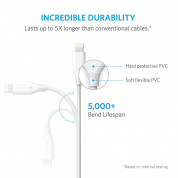 Anker Powerline Lightning cable - сертифициран Lightning кабел за iPhone, iPad и iPod с Lightning (0,9 м) (бял) 2