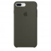 Apple Silicone Case - оригинален силиконов кейс за iPhone 8 Plus, iPhone 7 Plus (тъмнозелен) 1