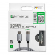 4smarts RapidCord USB-C to USB-C data Cable - USB-C към USB-C кабел за устройства с USB-C порт (100 см.) 3