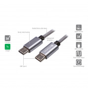 4smarts RapidCord USB-C to USB-C data Cable (grey) 2