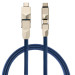 4smarts 6in1 ComboCord Cable - качествен многофункционален кабел за microUSB, Lightning и USB-C стандарти (син) 1