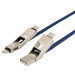 4smarts 6in1 ComboCord Cable - качествен многофункционален кабел за microUSB, Lightning и USB-C стандарти (син) 2