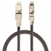 4smarts 6in1 ComboCord Cable - качествен многофункционален кабел за microUSB, Lightning и USB-C стандарти (сив)