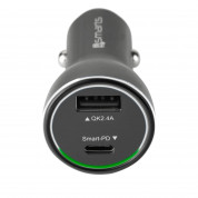 4smarts Fast Car Charger VoltRoad iPD with Quick Charge 3.0 and Power Delivery - зарядно за кола с USB и USB-C изход (черен) 3
