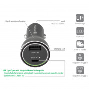 4smarts Fast Car Charger VoltRoad iPD with Quick Charge 3.0 and Power Delivery - зарядно за кола с USB и USB-C изход (черен) 2