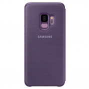 Samsung LED View Cover  - оригинален кожен калъф през който виждате информация от дисплея за Samsung Galaxy S9 (виолетов) 3