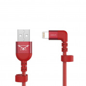 Adam Elements PeAk II USB/Lightning Cable - сертифициран Lightning кабел за DJI Remote Controller (30см) (червен) 2