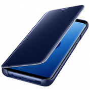 Samsung Clear View Stand Cover EF-ZG960CLEGWW - оригинален кейс с поставка, през който виждате информация от дисплея за Samsung Galaxy S9 (син) 4