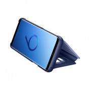 Samsung Clear View Stand Cover EF-ZG960CLEGWW - оригинален кейс с поставка, през който виждате информация от дисплея за Samsung Galaxy S9 (син) 3
