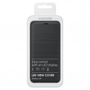 Samsung LED View Cover EF-NG960PBEGWW - оригинален кожен калъф през който виждате информация от дисплея за Samsung Galaxy S9 (черен) 4