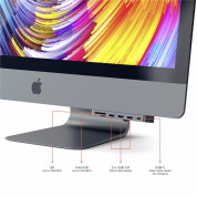 Satechi Aluminium USB-C Clamp Hub Pro - алуминиев USB-C хъб и четец за SD/microSD карти за iMac 2017, iMac Pro, iMac 2019 (тъмносив) 4
