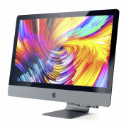 Satechi Aluminium USB-C Clamp Hub Pro - алуминиев USB-C хъб и четец за SD/microSD карти за iMac 2017, iMac Pro, iMac 2019 (тъмносив) 1