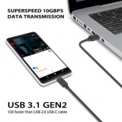 iLuv USB-C to USB-A Sync And Charge Cable - кабел за MacBook и устройства с USB-C порт (1 м) (черен) 1
