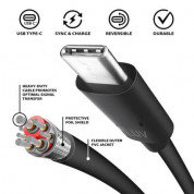 iLuv USB-C to USB-A Sync And Charge Cable - кабел за MacBook и устройства с USB-C порт (1 м) (черен) 3