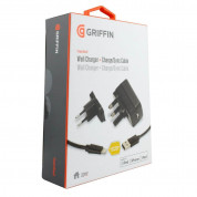 Griffin PowerBlock Lightning Wall Charger 2.1A with Lightning Cable - захранване за ел. мрежа с USB изход и Lightning кабел за iPhone, iPad и устройства с Lightning порт 2