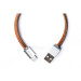 PlusUs LifeStar Handcrafted Lightning Cable - ръчно изработен сертифициран Lightning кабел за iPhone, iPad и iPod (25см.) (сребрист-кафяв) 2
